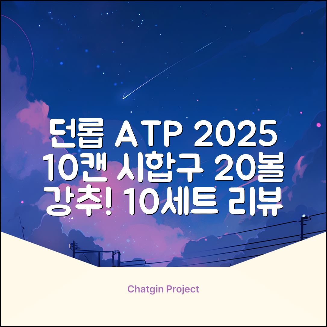 2025 던롭 ATP 테니스공 10캔 (20볼) 시합구, 던롭 ATP볼 10캔 (20볼), 10세트 추천 리뷰