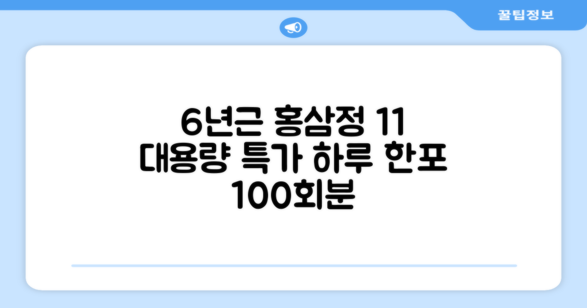 [1+1 특가] 홍삼정 6년근 하루한포 100회분 대용량+쇼핑백, 2개, 1L 추천 리뷰