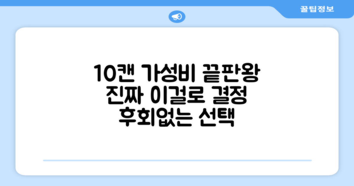 10캔 구매, 가성비 진단